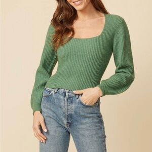 Revolve One Grey Day Wool Cashmere Blend Sienna Sweater